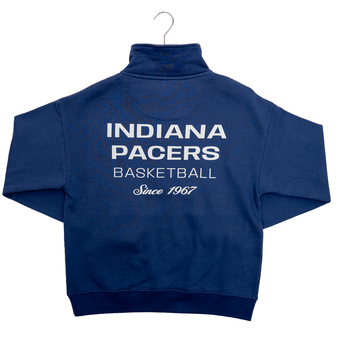 Women's Indiana Pacers Roan 1/4 Zip Sweatshirt in Blue by Sportiqe