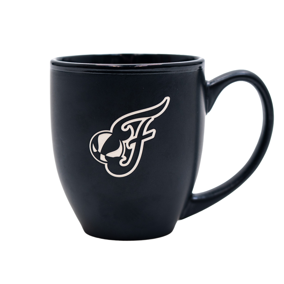 Indiana Fever 15oz Secondary Logo Matte Ceramic Mug in Black by Rico Industries Inc.