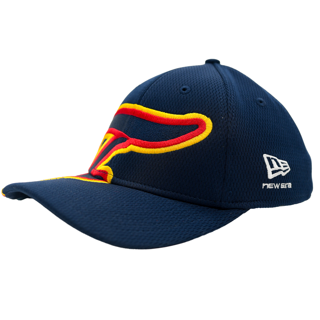 Adult Indiana Fever Oversized Logo 39Thirty Hat in Navy by New Era