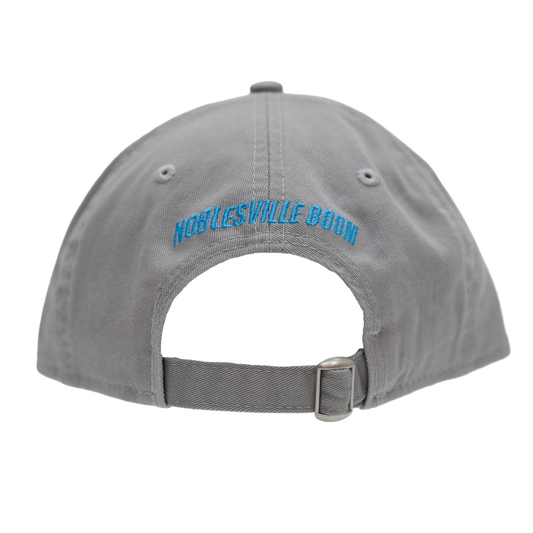 Adult Noblesville Boom Primary Logo 9Twenty Hat in Grey by New Era