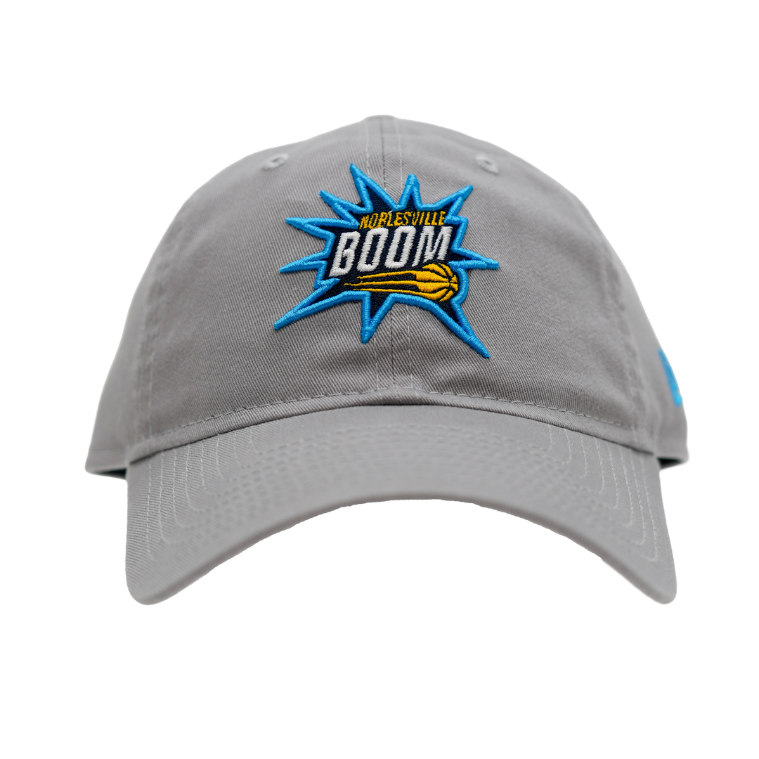 Adult Noblesville Boom Primary Logo 9Twenty Hat in Grey by New Era
