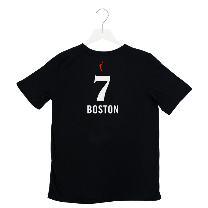 Youth Indiana Fever #7 Aliyah Boston Stranger Things Name and Number T-shirt in Black by Nike