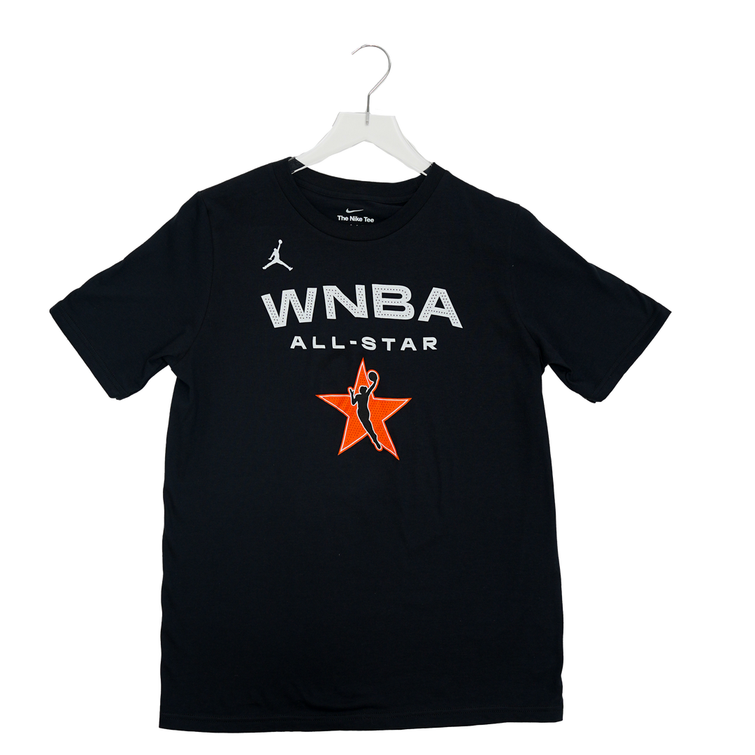 Youth Indiana Fever #0 Kelsey Mitchell 2025 WNBA All-Star Game Name and Number T-shirt in Black by Jordan Brand
