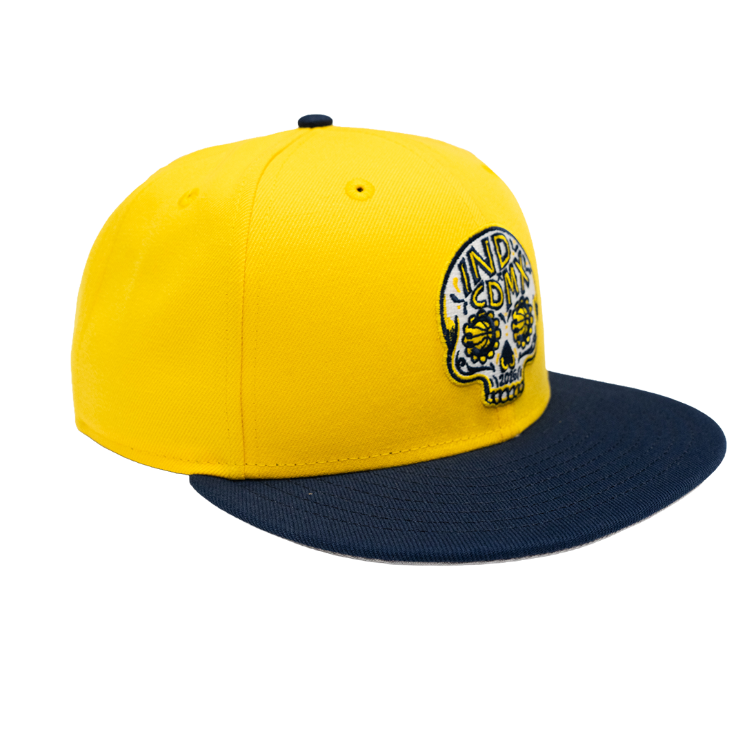 Adult Indiana Pacers CDMX Game Primary Logo 9FIFTY Hat in Gold by New Era