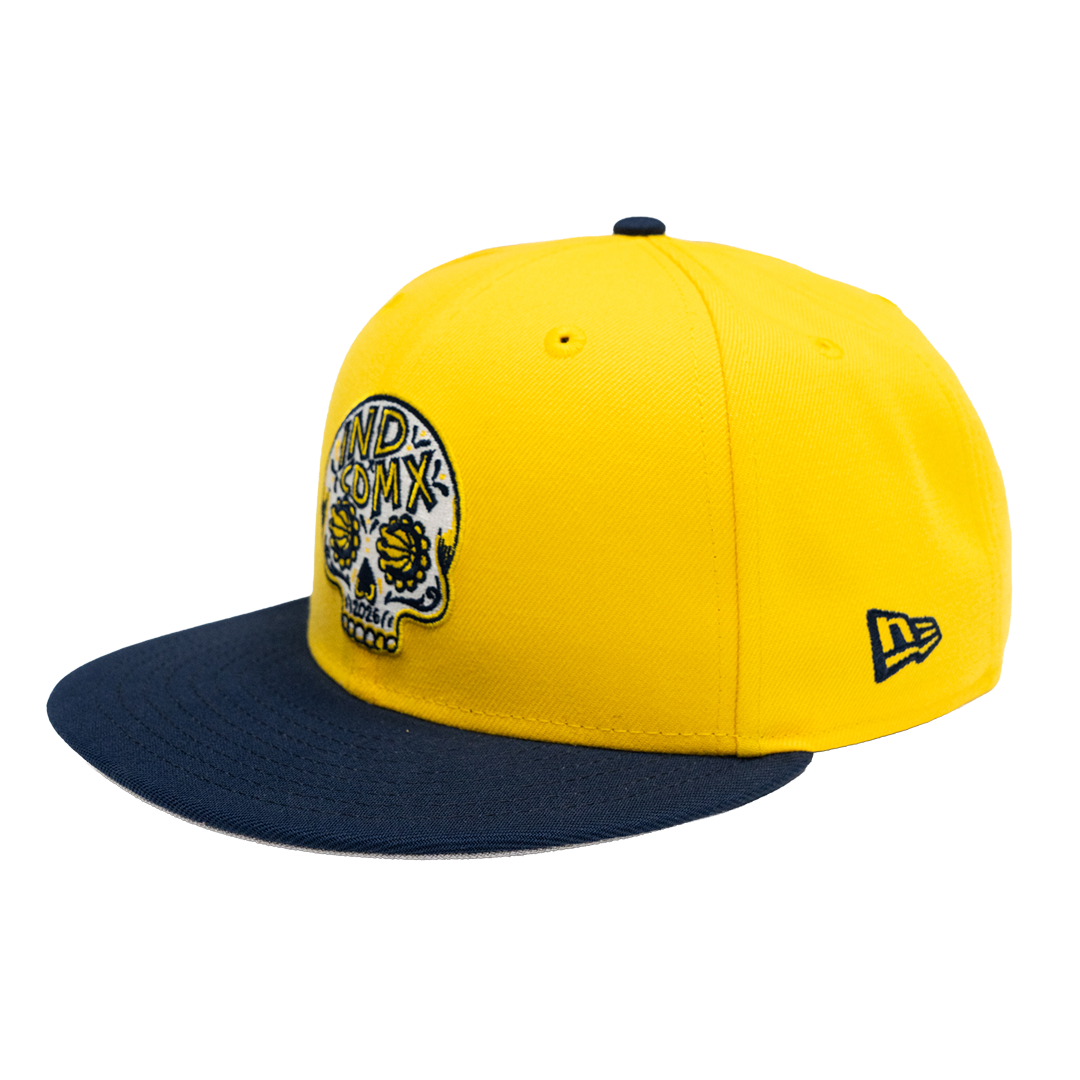 Adult Indiana Pacers CDMX Game Primary Logo 9FIFTY Hat in Gold by New Era