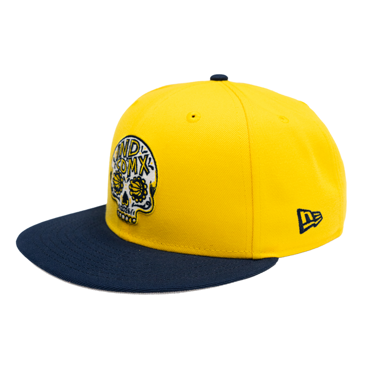 Adult Indiana Pacers CDMX Game Primary Logo 9FIFTY Hat in Gold by New Era