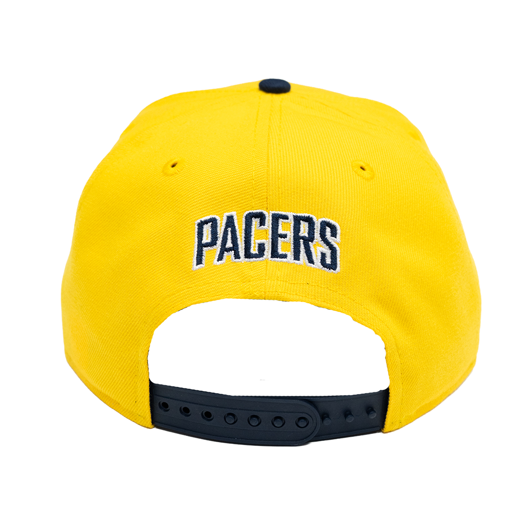 Adult Indiana Pacers CDMX Game Primary Logo 9FIFTY Hat in Gold by New Era