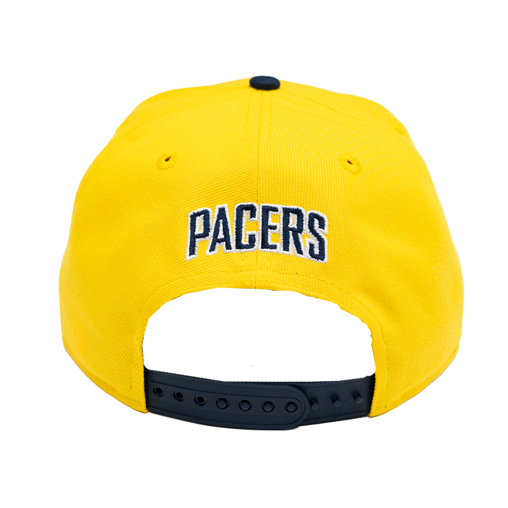 Adult Indiana Pacers CDMX Game Primary Logo 9FIFTY Hat in Gold by New Era