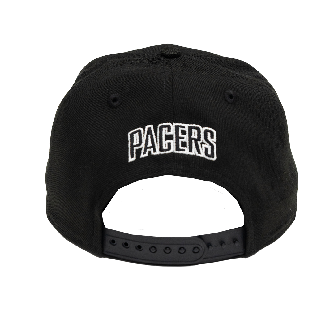 Adult Indiana Pacers CDMX Secondary Logo 9FIFTY HAT in Black by New Era