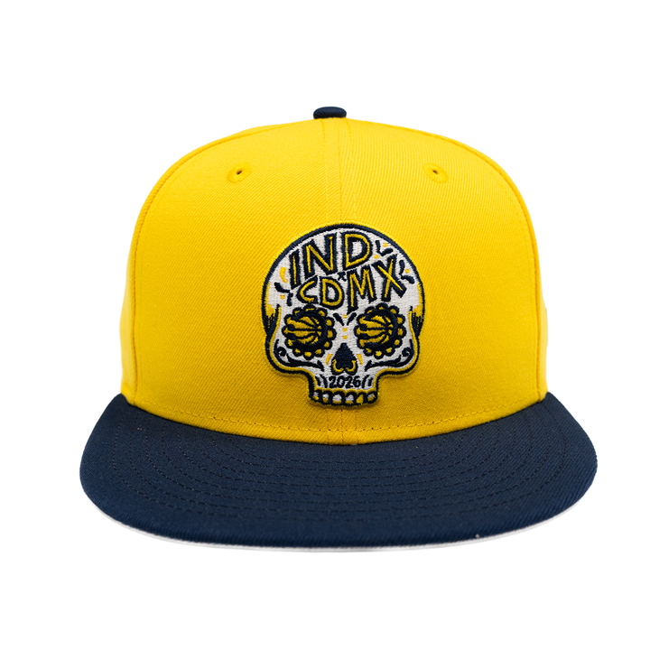 Adult Indiana Pacers CDMX Game Primary Logo 9FIFTY Hat in Gold by New Era