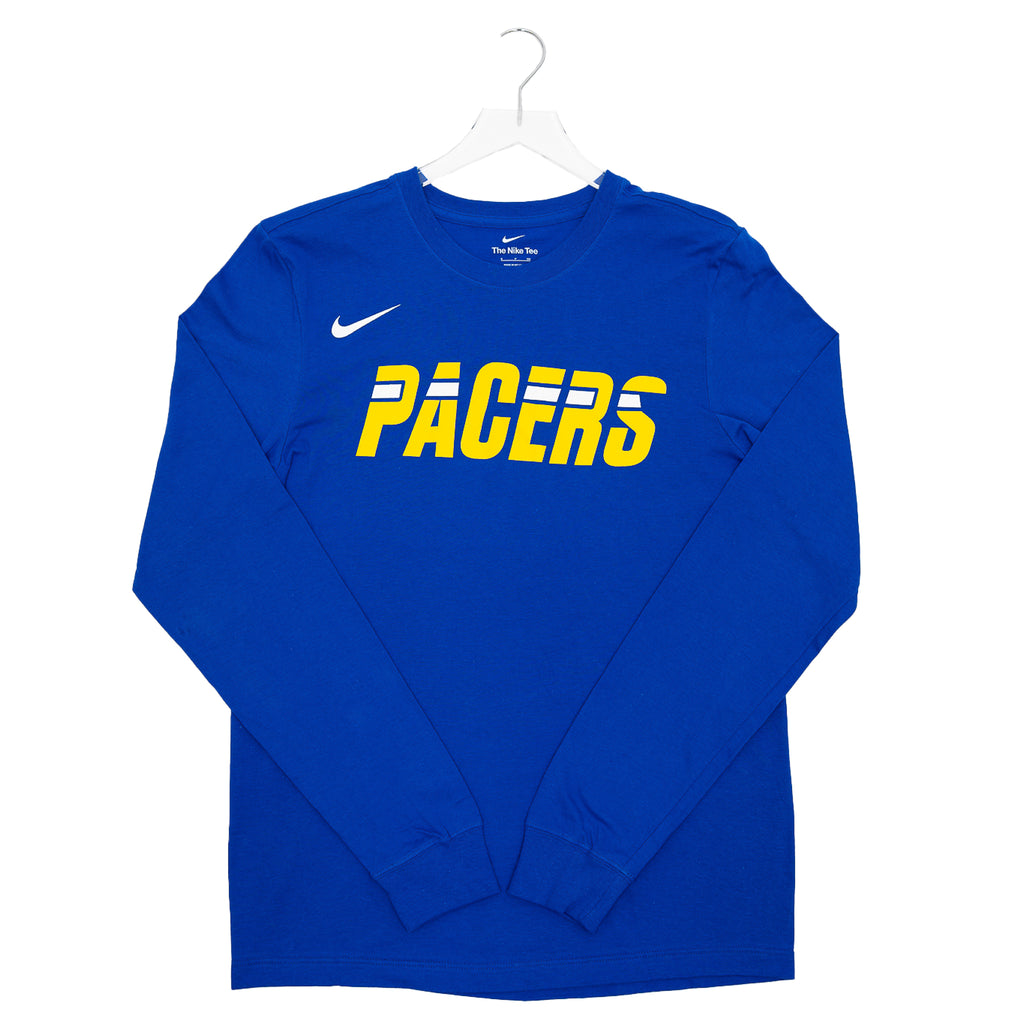 NIKE NBA Indiana Pacers シャツ古着　 Lサイズ Adult Indiana Pacers Wordmark Long-Sleeve Shirt in Royal by Nike