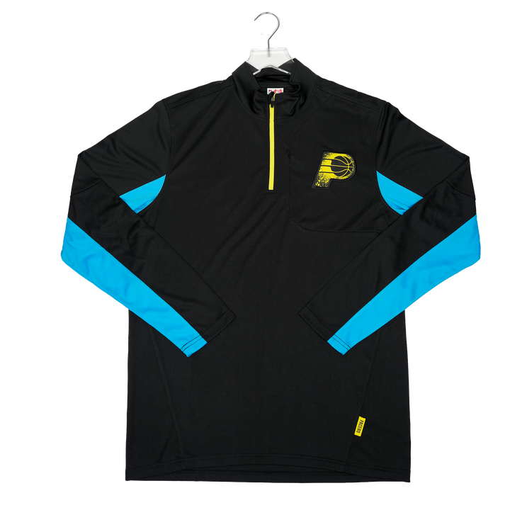 Adult Indiana Pacers 24-25' CITY EDITION 1/4 Zip Blue Streak Performance Top in Black by UNK