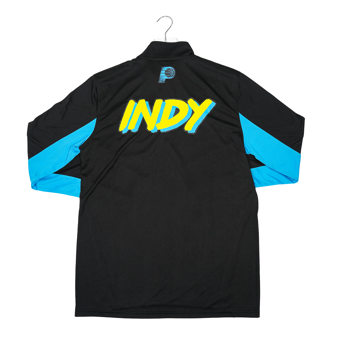 Adult Indiana Pacers 24-25' CITY EDITION 1/4 Zip Blue Streak Performance Top in Black by UNK
