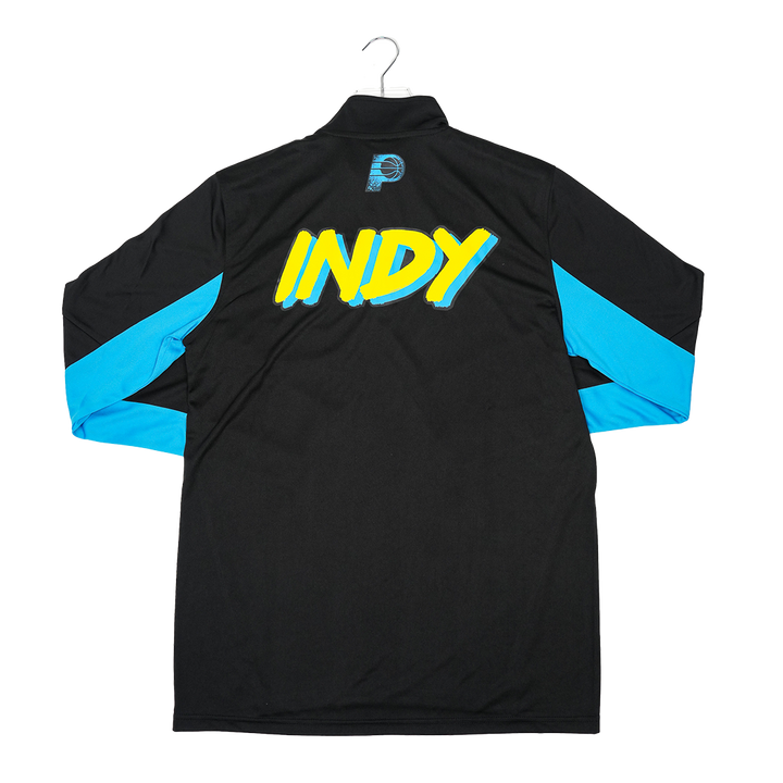 Adult Indiana Pacers 24-25' CITY EDITION 1/4 Zip Blue Streak Performance Top in Black by UNK