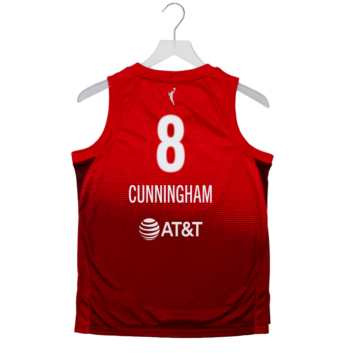 Youth Indiana Fever #8 Sophie Cunningham 2026 Rebel Swingman Jersey in Red by Nike