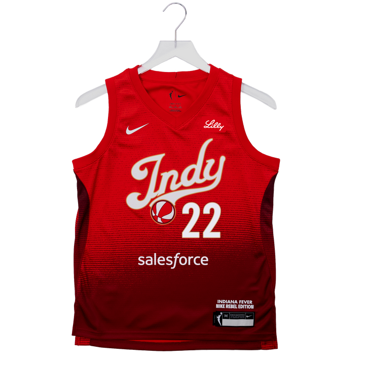 Youth Indiana Fever #22 Caitlin Clark 2026 Rebel Swingman Jersey in Red by Nike