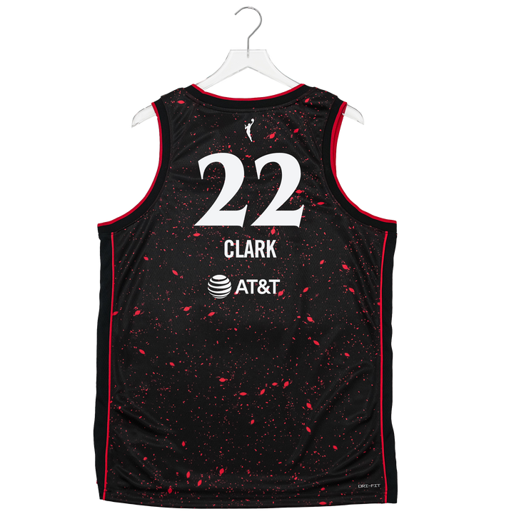 Adult Indiana Fever #22 Caitlin Clark Stranger Things Rebel Swingman Jersey in Black by Nike