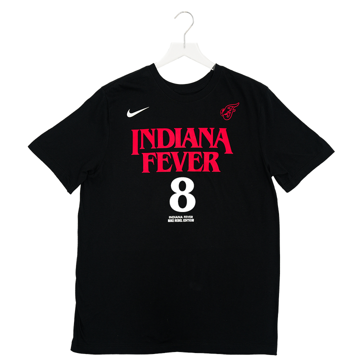 Adult Indiana Fever #8 Sophie Cunningham Stranger Things Rebel Name and Number T-shirt in Black by Nike