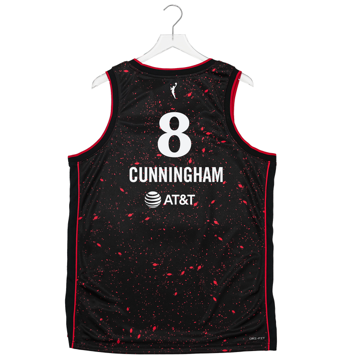 Adult Indiana Fever #8 Sophie Cunningham Stranger Things Rebel Swingman Jersey in Black by Nike