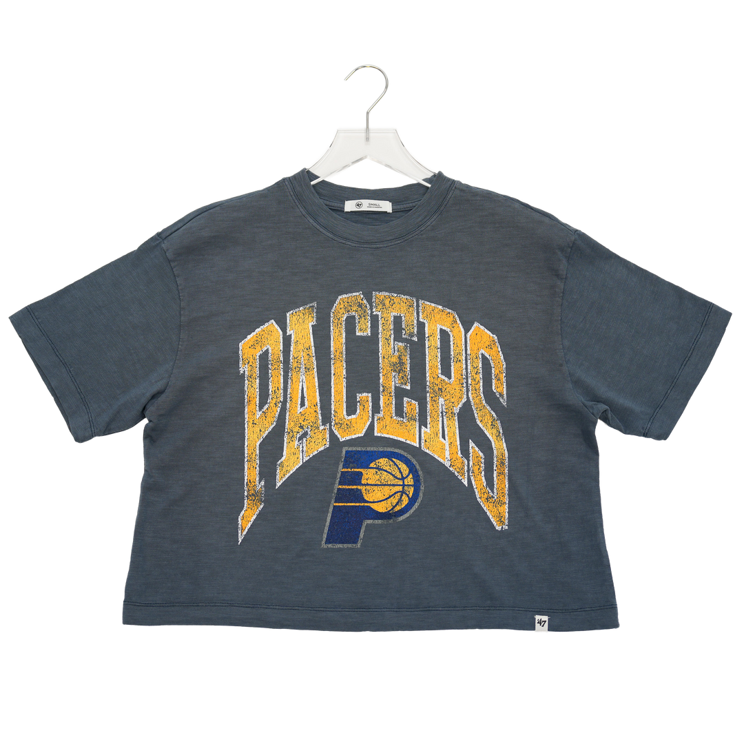 Women's Indiana Pacers Mindi Crop T-shirt in Navy by '47