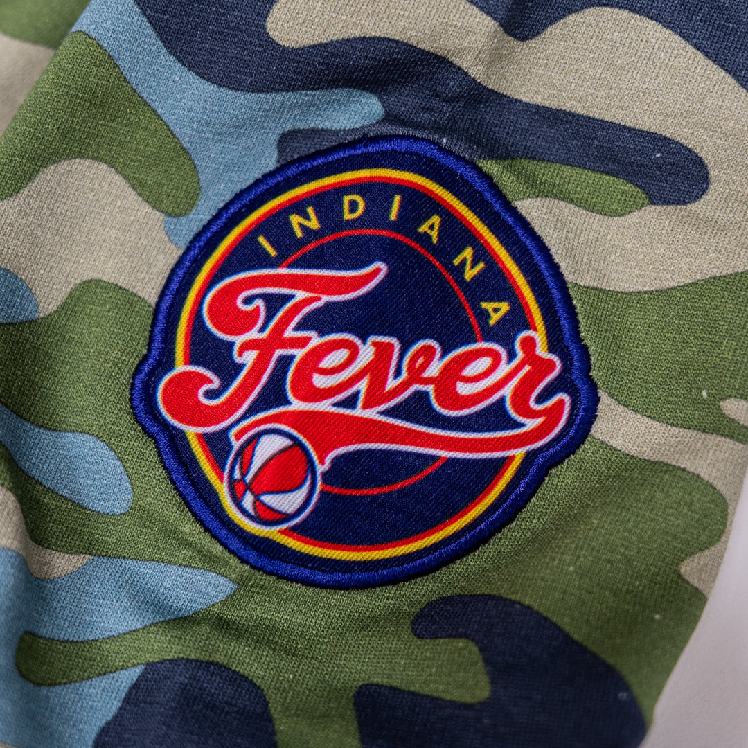 Womens Indiana Fever Camo Cropped Hooded Sweatshirt in Camo by FISLL