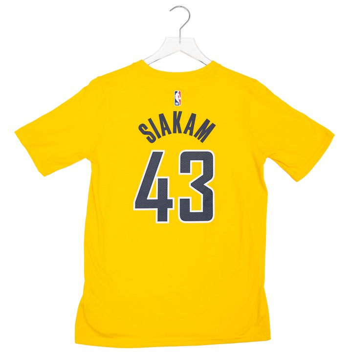 Youth Indiana Pacers #43 Pascal Siakam 26-27' Statement Name and Number T-shirt in Gold by Jordan
