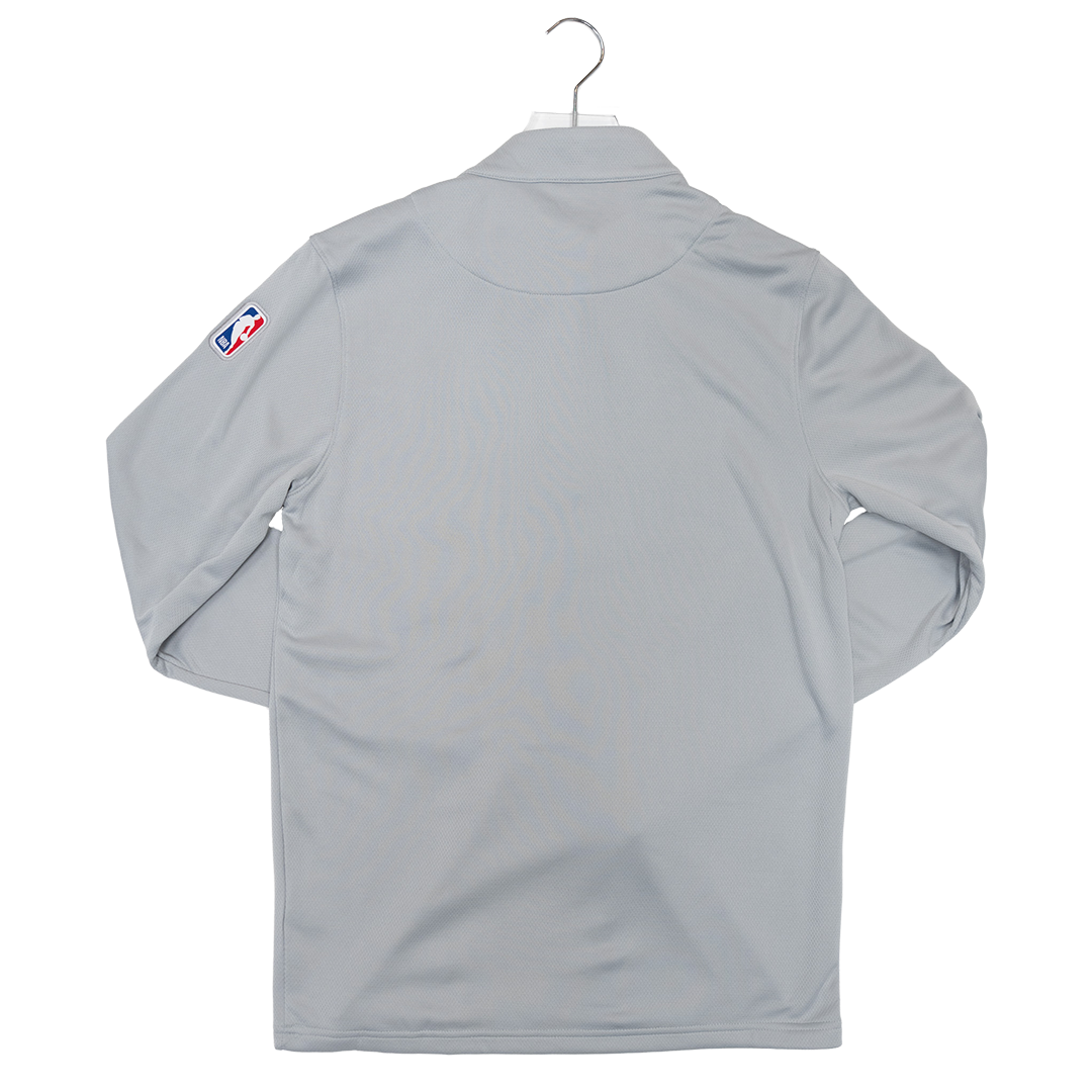 Adult Indiana Pacers 1/4 Zip Performance top in Heather Grey by Nike