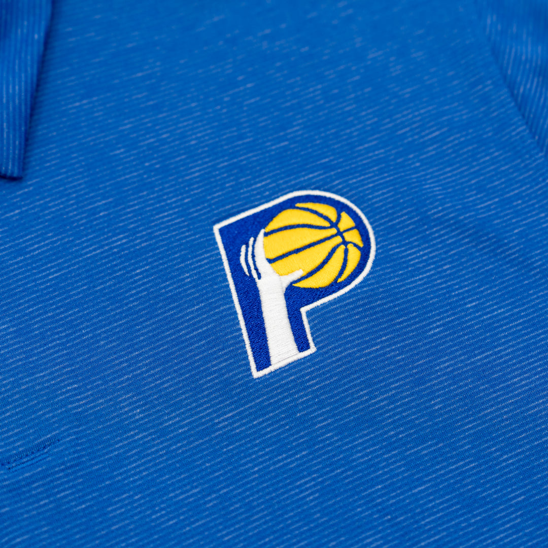 Adult Indiana Pacers 25-26' CITY EDITION Heather Polo Shirt in Royal by Nike