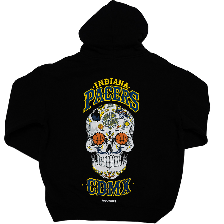 Adult Indiana Pacers CDMX Game Noches De Los Hooded Sweatshirt in Black by Round21