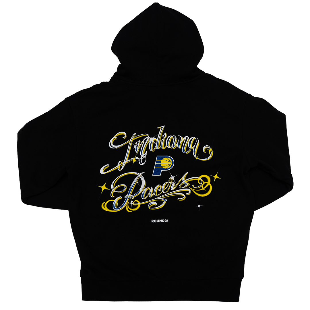 Adult Indiana Pacers CDMX Game Noches De Los Hooded Sweatshirt in Black by Round21
