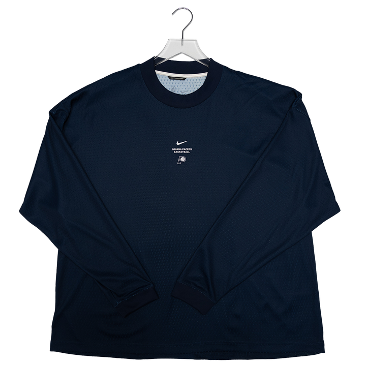 Adult Indiana Pacers 26-27' Long-Sleeve Pregame Shirt in Navy by Nike
