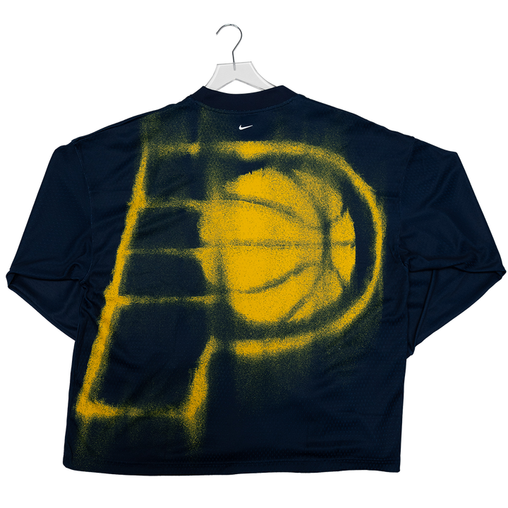 Adult Indiana Pacers 26-27' Long-Sleeve Pregame Shirt in Navy by Nike