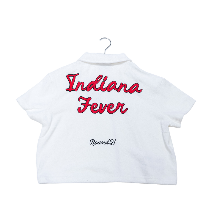 Womens Indiana Fever French Terry Full-Zip Jacket in White by Round21