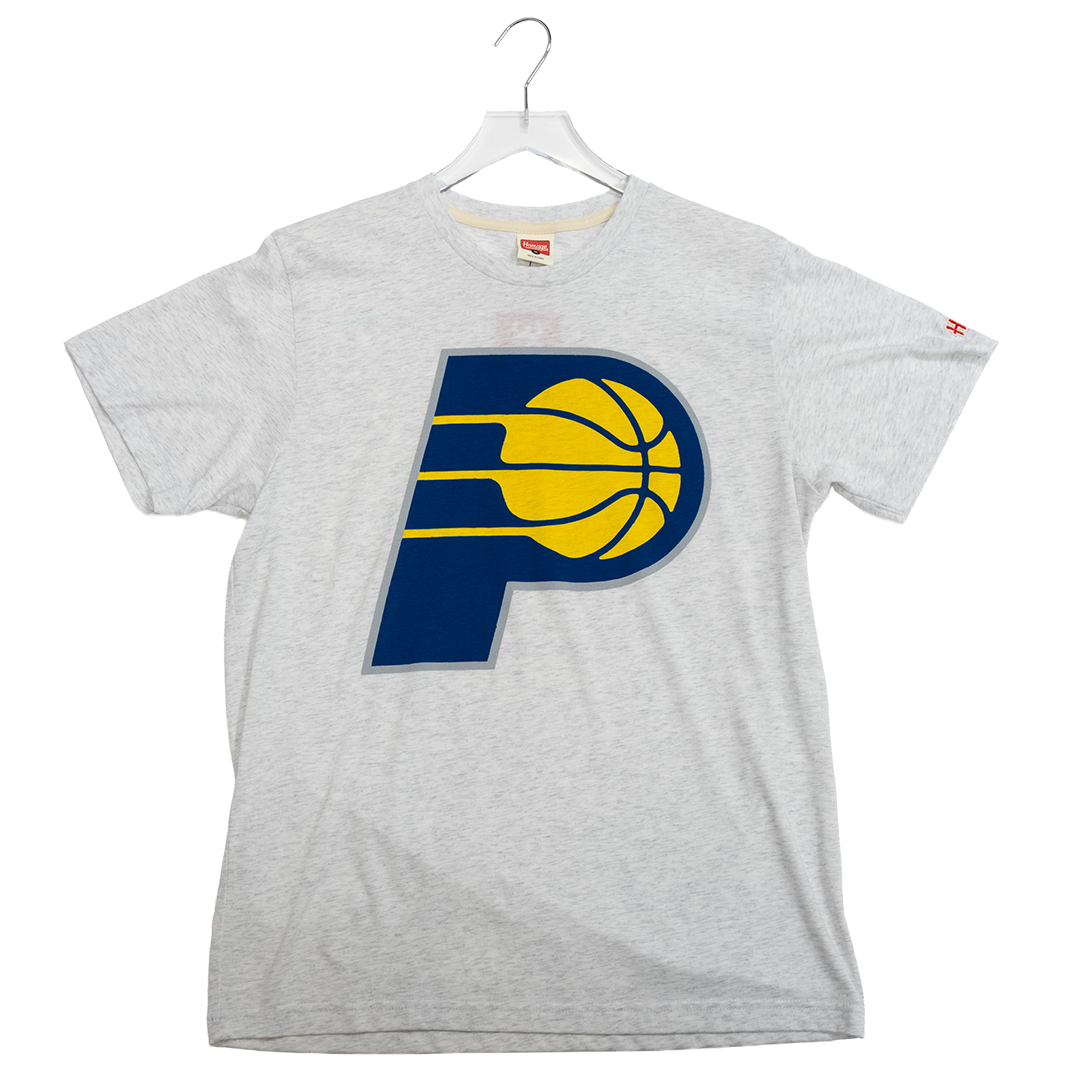 Adult Indiana Pacers Primary Logo T-Shirt in Grey by Homage