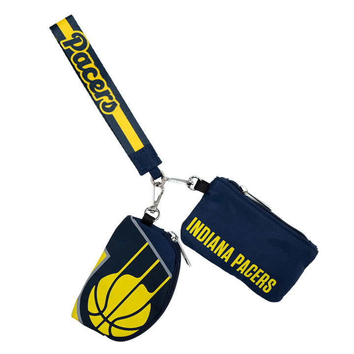 Indiana Pacers Big Logo Dual Pouch Wristlet in Navy by FOCO