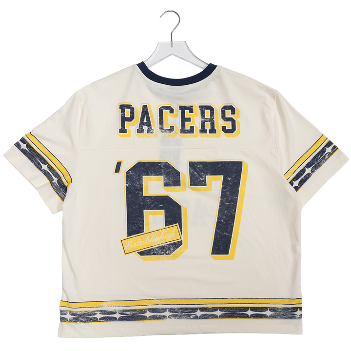 Women's Indiana Pacers Drop Shoulder Boyfriend T-Shirt in White by Wild Collective