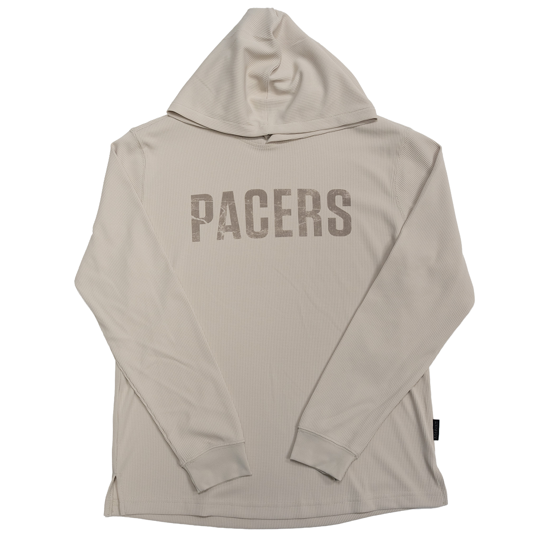 Adult Indiana Pacers Thermal Hooded Sweatshirt in Bone by Stadium Essentials