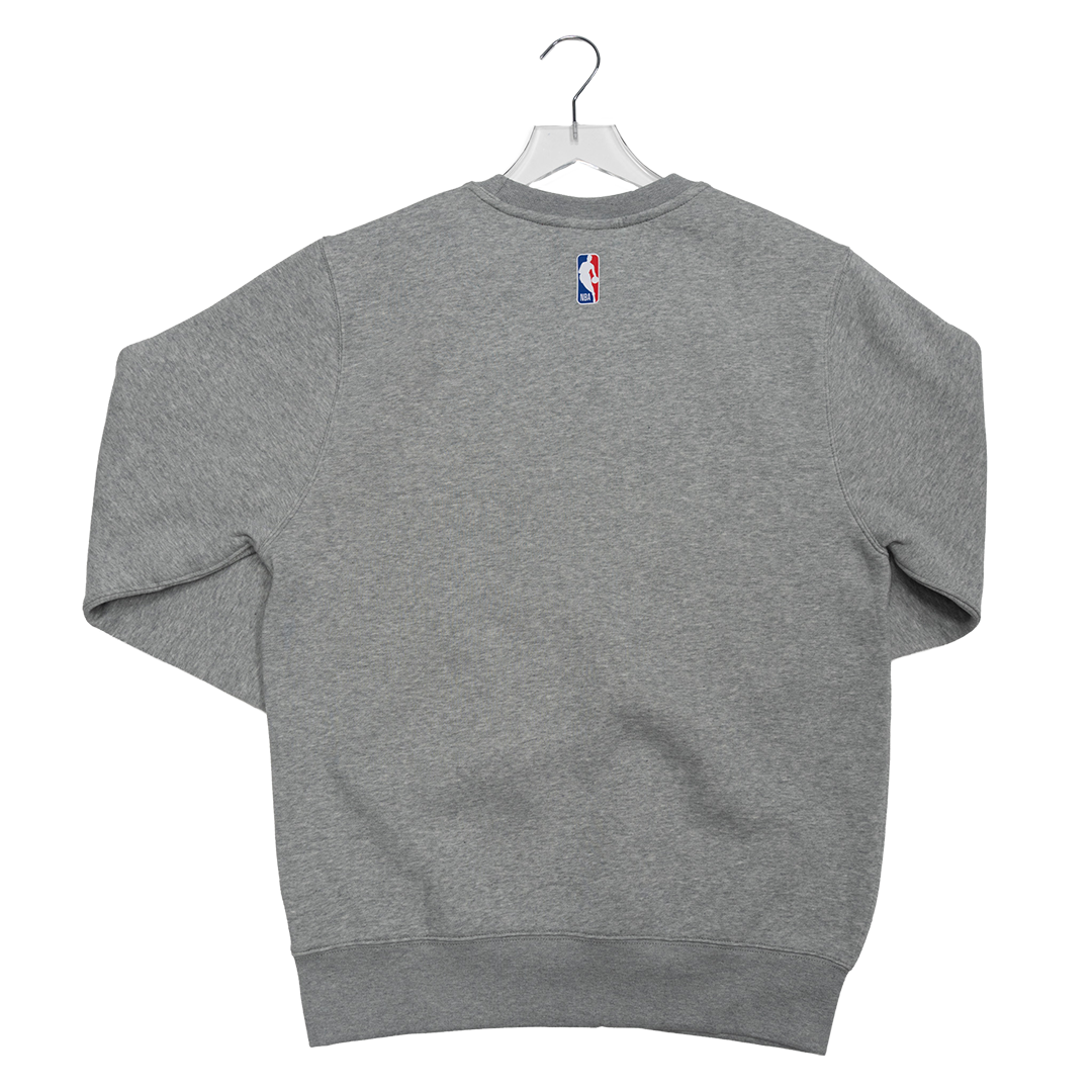 Adult Indiana Pacers Primary Logo Club Crewneck Sweatshirt in Grey by Nike