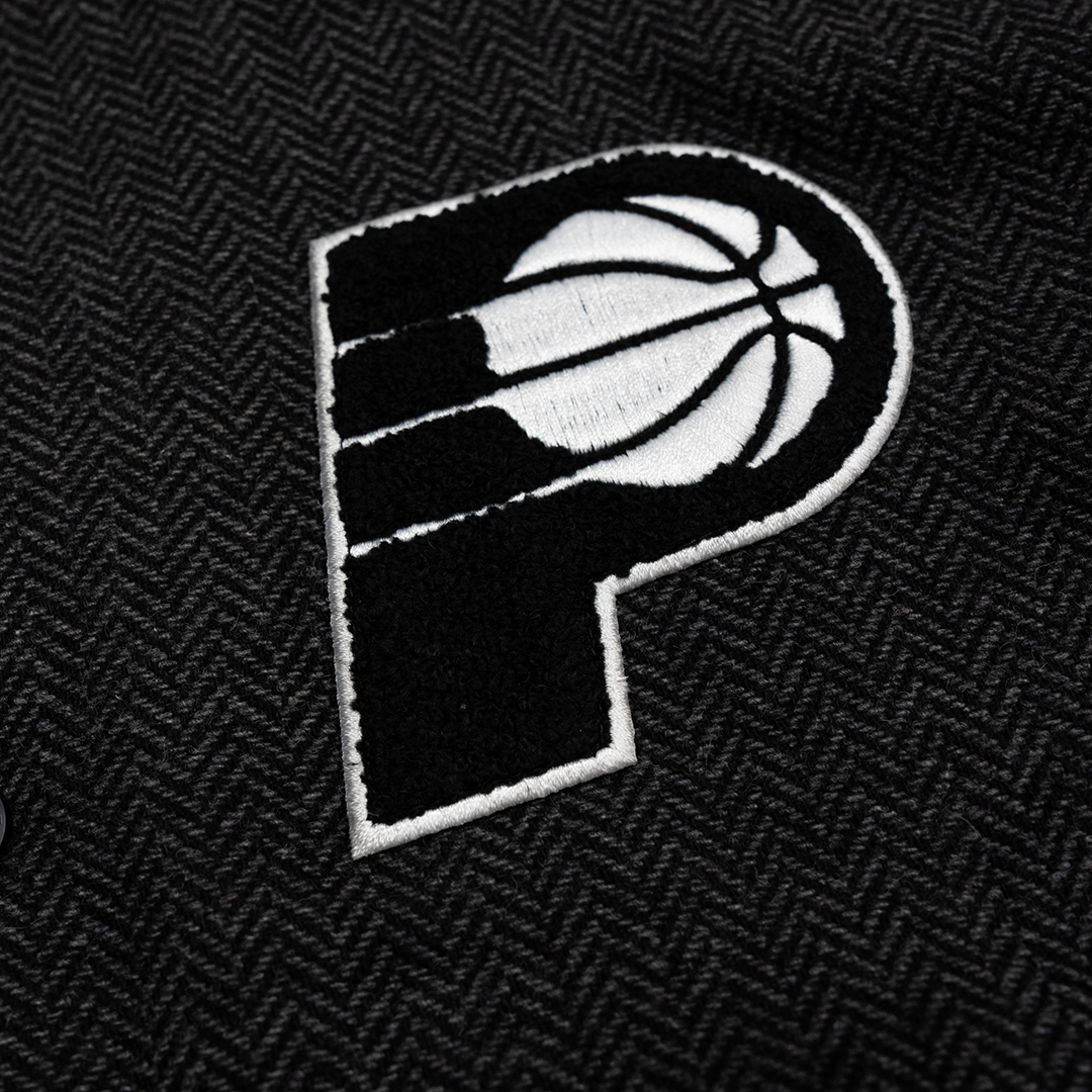 Adult Indiana Pacers Herringbone Jacket in Black by Sportiqe