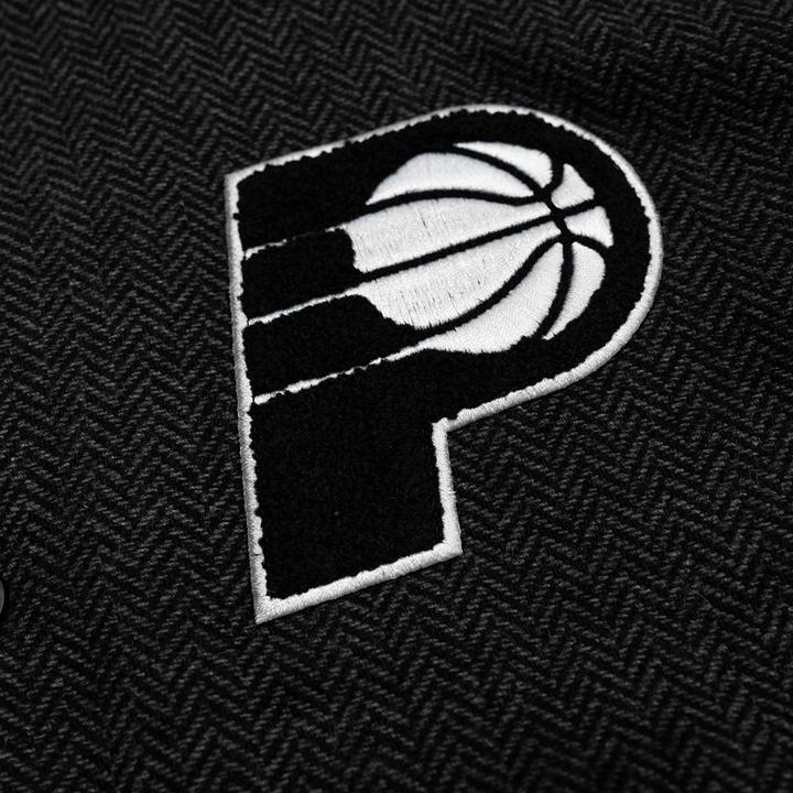Adult Indiana Pacers Herringbone Jacket in Black by Sportiqe