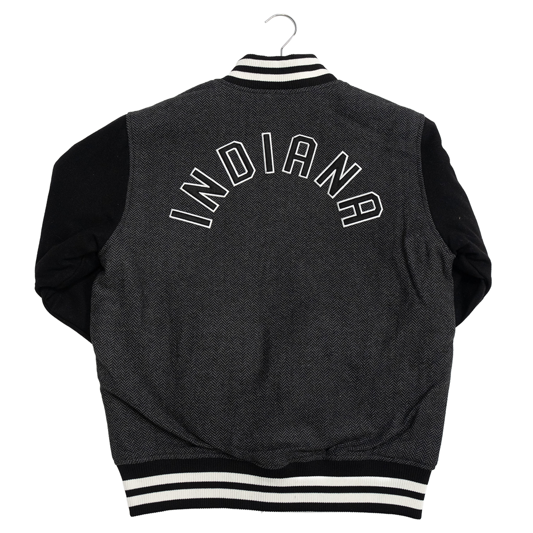 Adult Indiana Pacers Herringbone Jacket in Black by Sportiqe