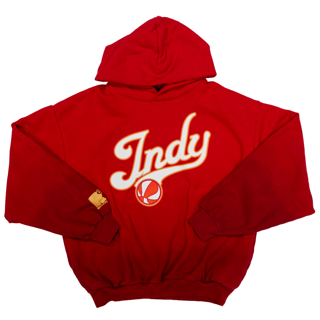Adult Indiana Fever INDY Fade Hooded Sweatshirt in Red by Round21