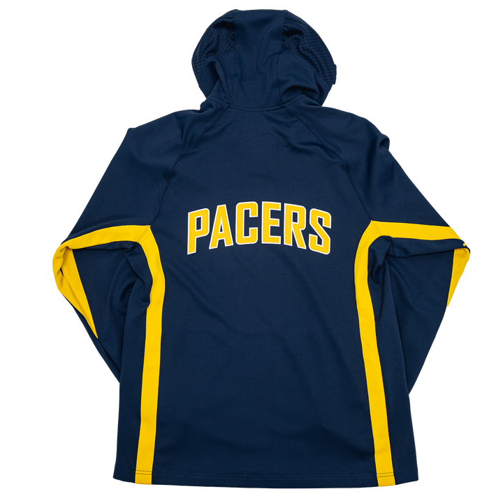 Adult Indiana Pacers 25-26' Authentic Showtime 1/4 -Zip Hooded Jacket in Navy by Nike