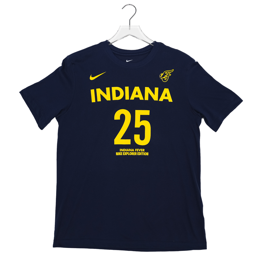 Adult Indiana Fever #25 Monique Billings Explorer Name and Number T-Shirt in Navy by Nike