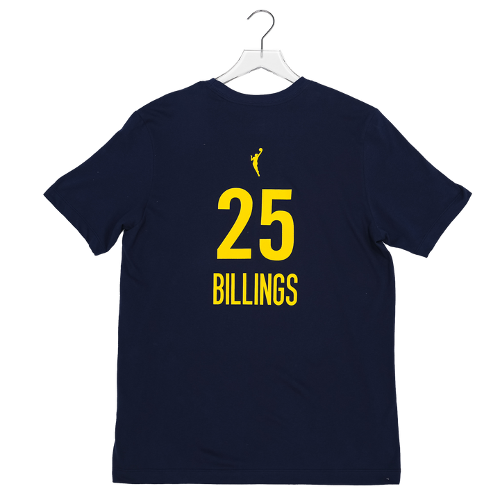 Adult Indiana Fever #25 Monique Billings Explorer Name and Number T-Shirt in Navy by Nike