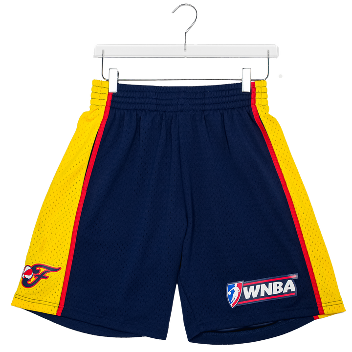 Adult Indiana Fever 2002 Throwback Swingman Shorts in Navy by Mitchell & Ness