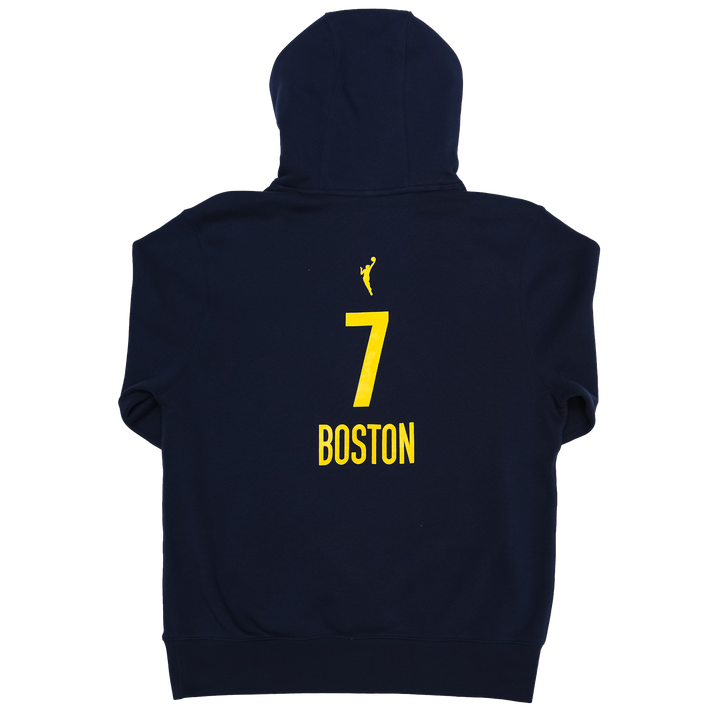 Adult Indiana Fever #7 Aliyah Boston Explorer Name and Number Hooded Sweatshirt in Navy by Nike