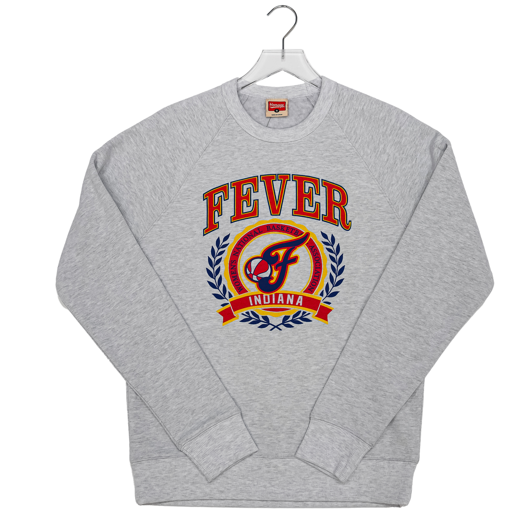 Adult Indiana Fever Crest Crewneck Sweatshirt in Grey by Homage