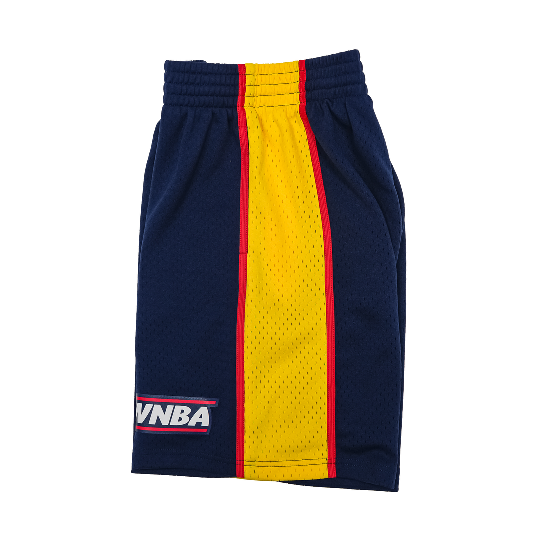 Adult Indiana Fever 2002 Throwback Swingman Shorts in Navy by Mitchell & Ness
