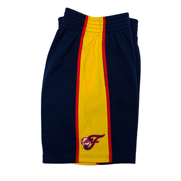 Adult Indiana Fever 2002 Throwback Swingman Shorts in Navy by Mitchell & Ness